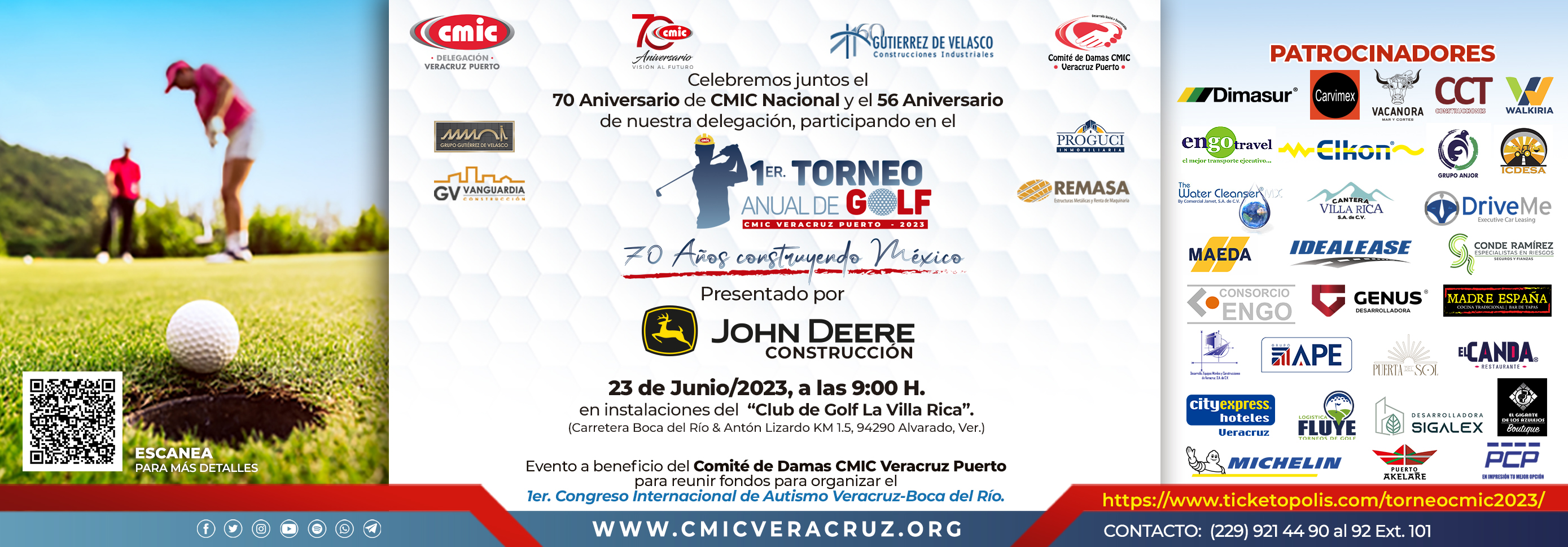 1er. Torneo Anual de Golf CMIC Veracruz, presentado por John Deere Construcción