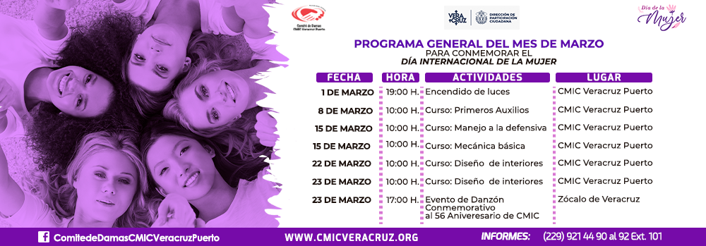 Eventos en conmemoración del Día de la Mujer: Comité de Damas CMIC Veracruz